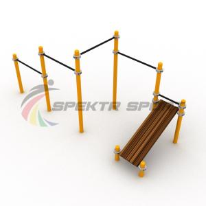 Купить Каскад турников со скамьей для пресса Воркаут SP WRK-12_76mm в Кизилюрте 