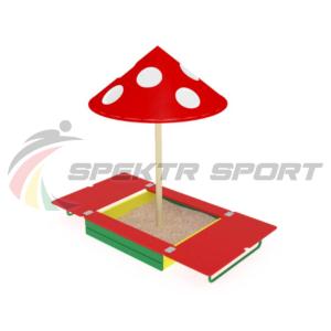 Купить Песочница с крышкой и грибком ИО 512 в Кизилюрте 